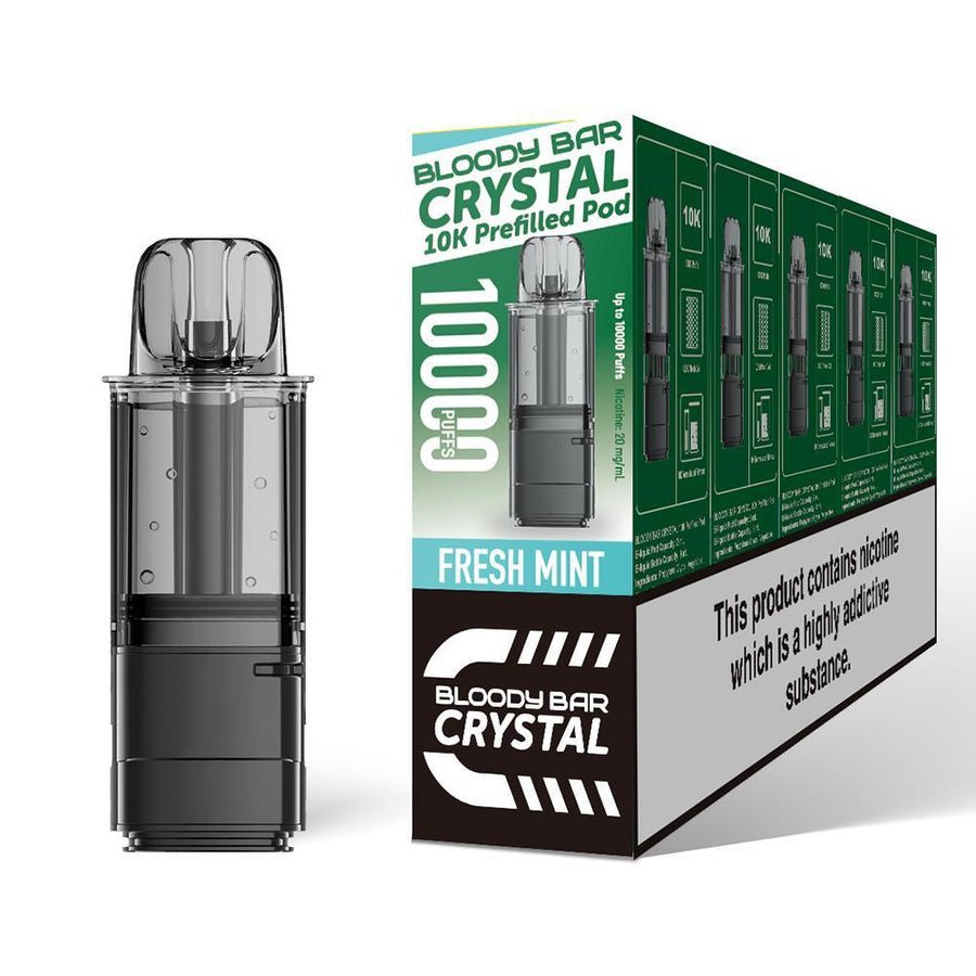 bulk wholesale Bloody Bar Crystal 10k Replacement Pods Pack of 5 - Fresh Mint