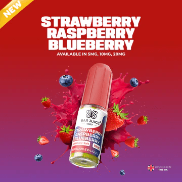 bulk wholesale 5MG - Bar Juice 5000 Nic Salts Box of 10 - Strawberry Raspberry Blueberry *New*