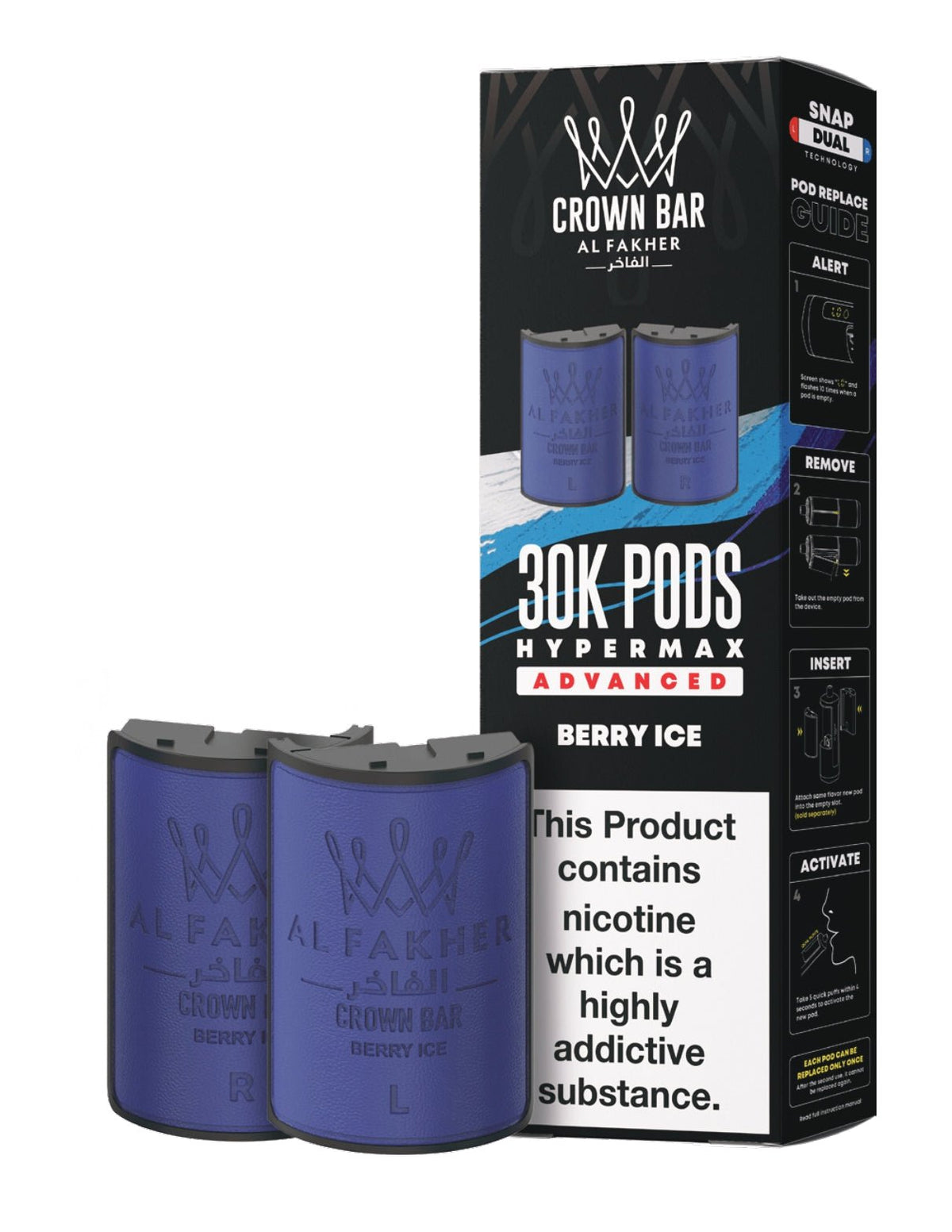 bulk wholesale Al Fakher 30k Hypermax Refill Pods Pack of 5 - Berry Ice