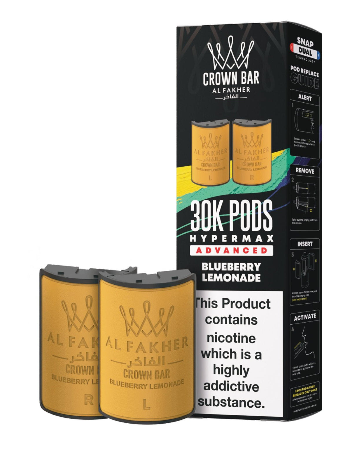 bulk wholesale Al Fakher 30k Hypermax Refill Pods Pack of 5 - Blueberry Lemonade