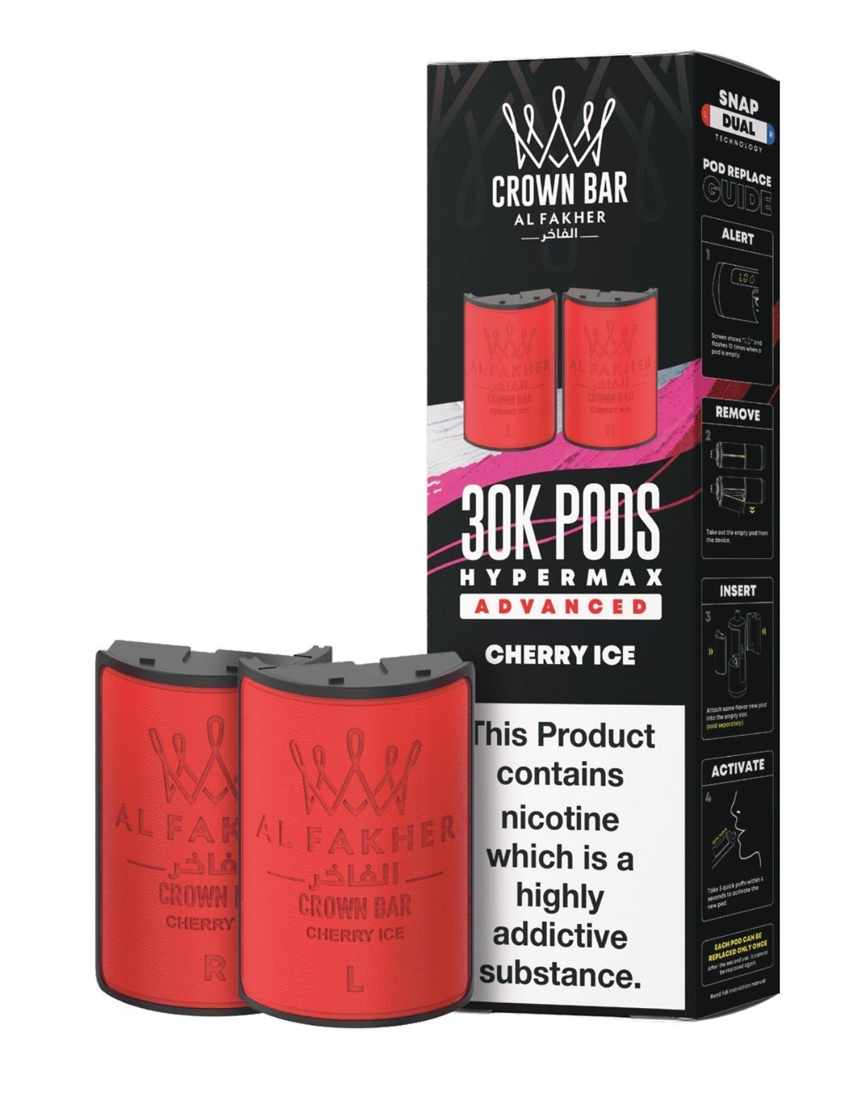 bulk wholesale Al Fakher 30k Hypermax Refill Pods Pack of 5 - Cherry Ice