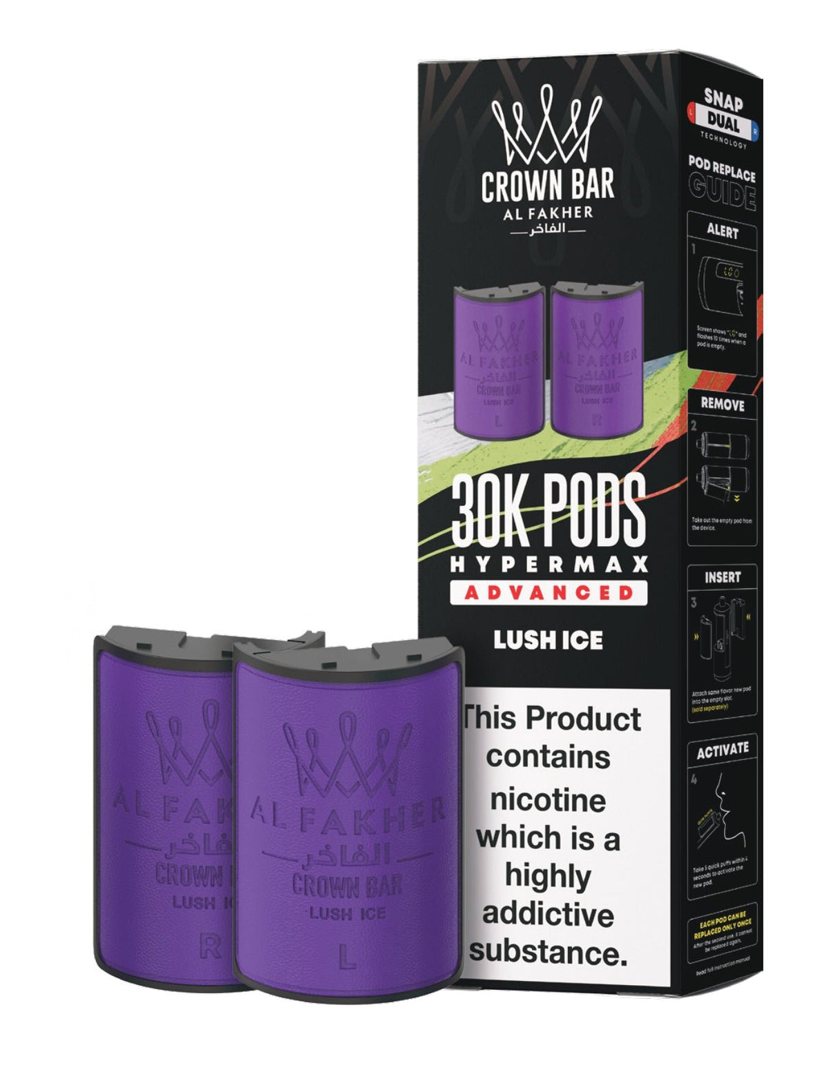 bulk wholesale Al Fakher 30k Hypermax Refill Pods Pack of 5 - Lush Ice