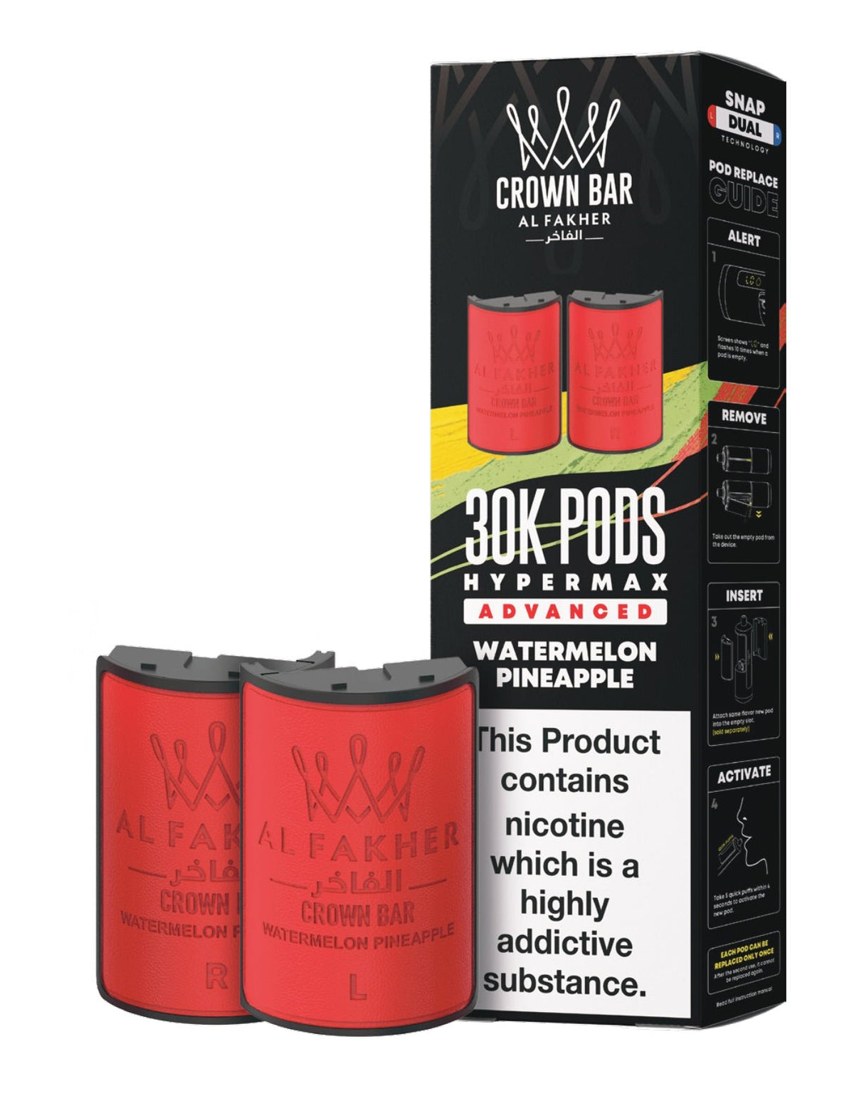 bulk wholesale Al Fakher 30k Hypermax Refill Pods Pack of 5 - Watermelon Pineapple