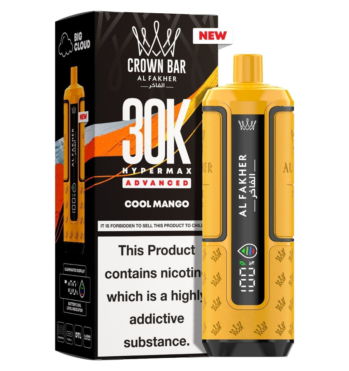 bulk wholesale Al Fakher 30k Hypermax Vape Kit Pack of 5 - Cool Mango