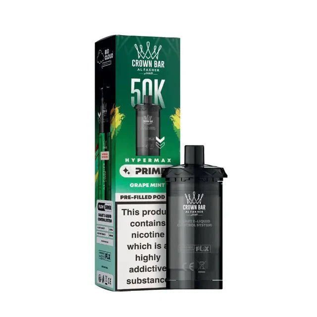 bulk wholesale Al Fakher 50k Hypermax Prime Pods - Box of 5 - Grape Mint