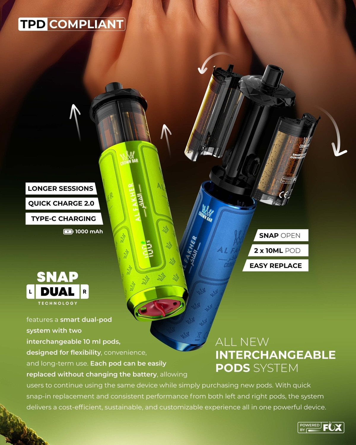 bulk wholesale Al Fakher 50k Hypermax Prime Pods - Box of 5 - Lemon Mint