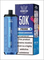 bulk wholesale Al Fakher 50k Hypermax Prime Vape Kit - Box of 5 - Blue Razz Lemonade