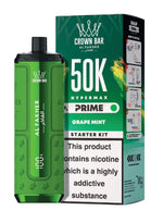 bulk wholesale Al Fakher 50k Hypermax Prime Vape Kit - Box of 5 - Grape Mint