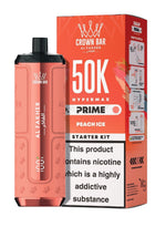 bulk wholesale Al Fakher 50k Hypermax Prime Vape Kit - Box of 5 - Peach Ice