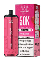 bulk wholesale Al Fakher 50k Hypermax Prime Vape Kit - Box of 5 - Two Apple