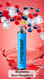 bulk wholesale Argus Bar Neon 2000 Prefilled Pod Kit Box of 10 - Blueberry Sour Raspberry