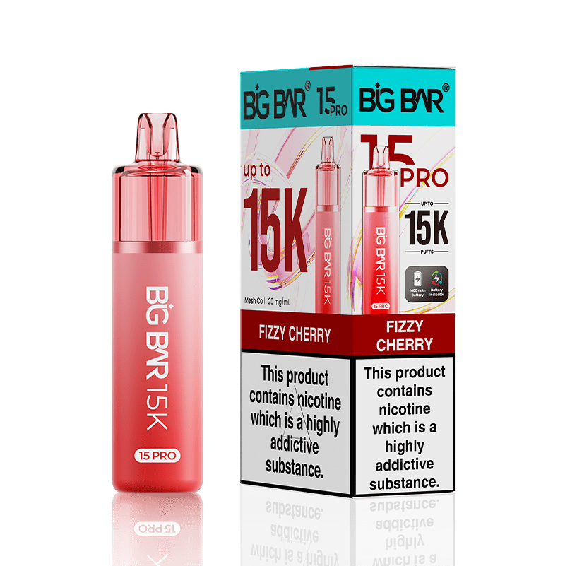 bulk wholesale Big Bar 15000 Pro Vape Kit Box of 5 - Fizzy Cherry