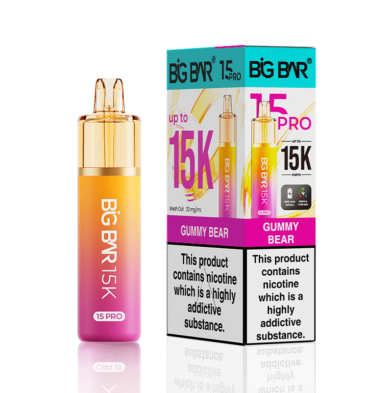 bulk wholesale Big Bar 15000 Pro Vape Kit Box of 5 - Gummy Bear