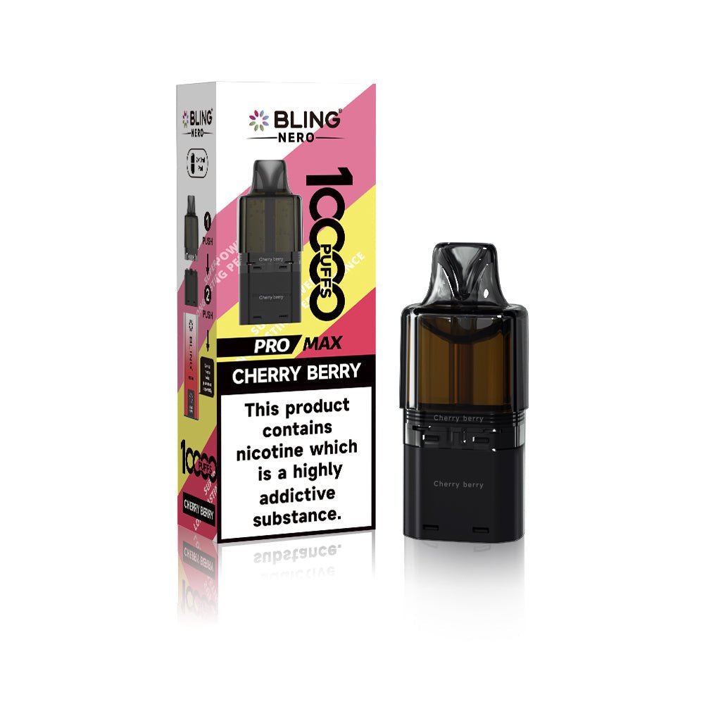 bulk wholesale Crystal Bling Nero 10k Prefilled Pods Box of 5 - Cherry Berry