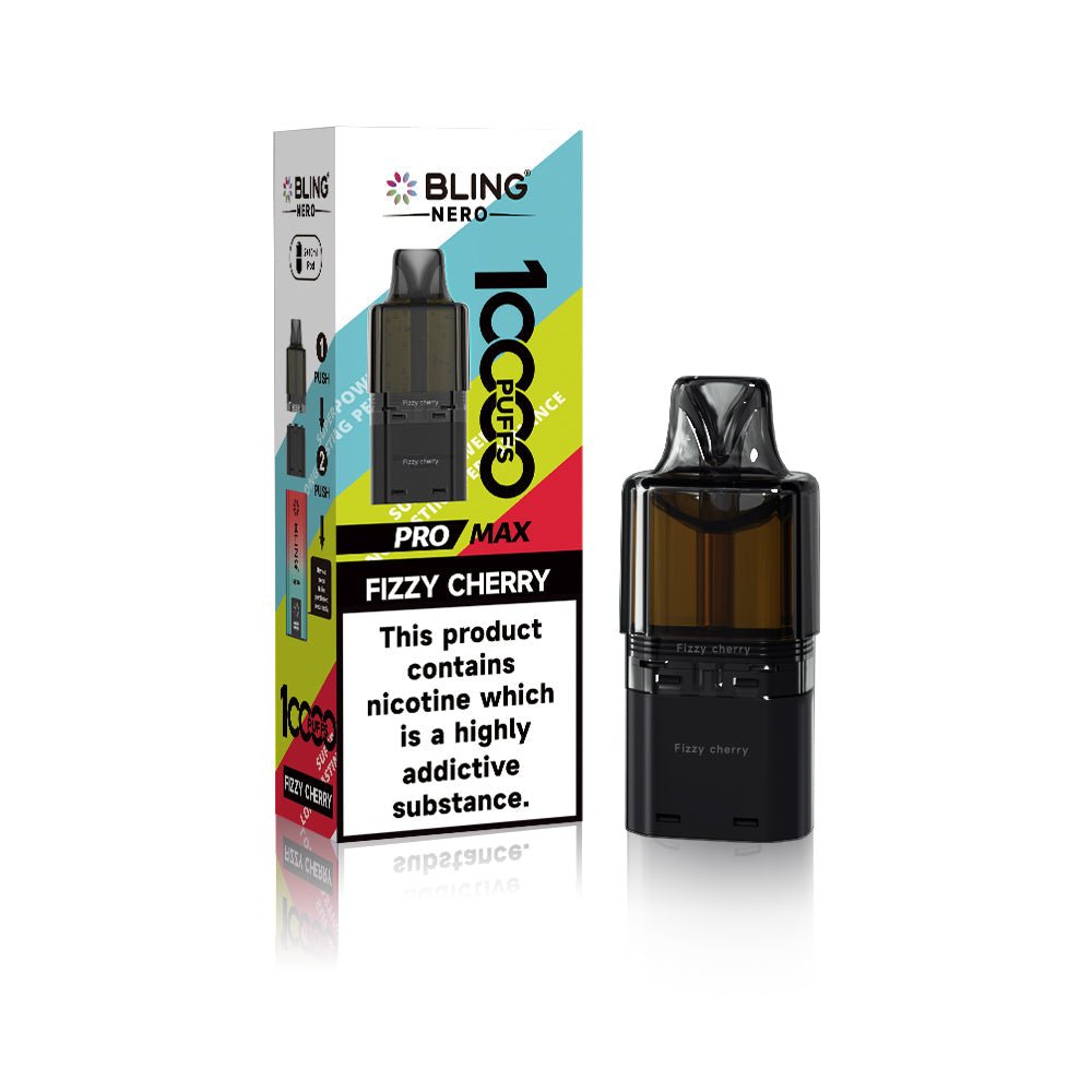 bulk wholesale Crystal Bling Nero 10k Prefilled Pods Box of 5 - Fizzy Cherry