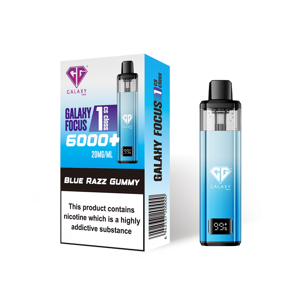 bulk wholesale Crystal Galaxy Focus 6000 Prefilled Pod Vape - Blue Razz Gummy