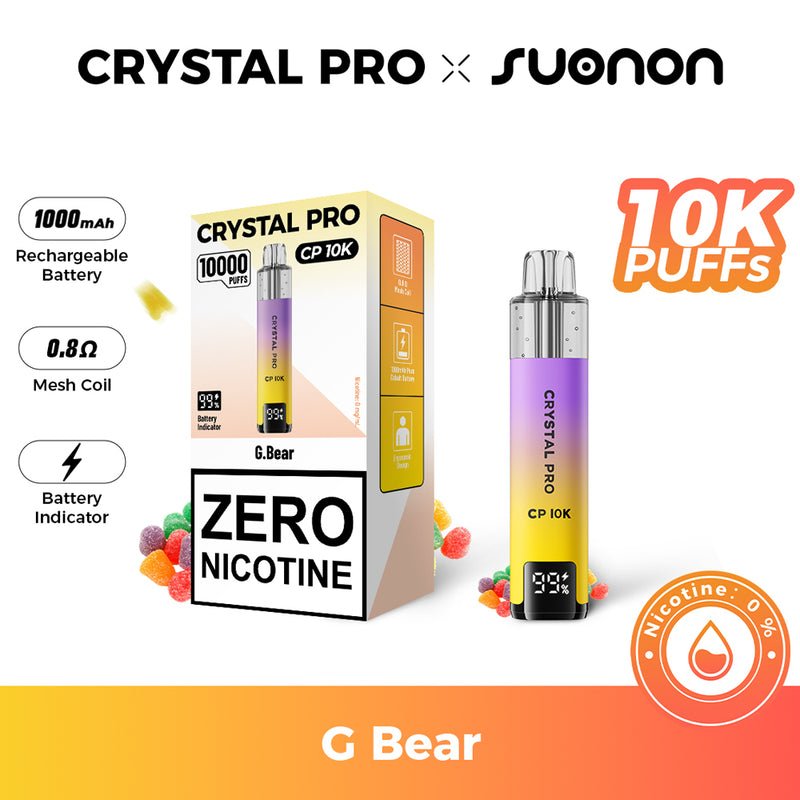bulk wholesale Crystal Pro CP10K Prefilled Pod Vape 0MG Box of 5 - Gummy Bear