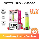 bulk wholesale Crystal Pro CP10K Prefilled Pod Vape 0MG Box of 5 - Strawberry Cherry Cranberry