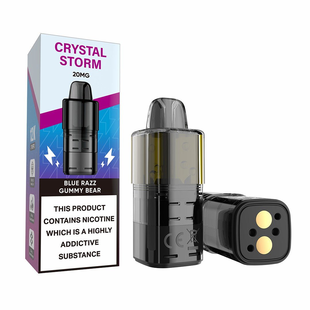 bulk wholesale Crystal Storm Bar 12k Prefilled Refill Pods Pack of 5 - Blue Razz Gummy Bear