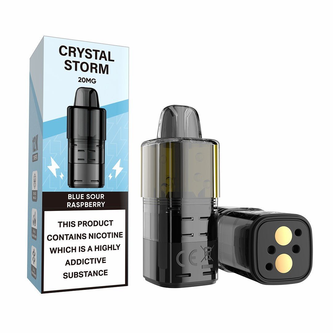 bulk wholesale Crystal Storm Bar 12k Prefilled Refill Pods Pack of 5 - Blue Sour Raspberry