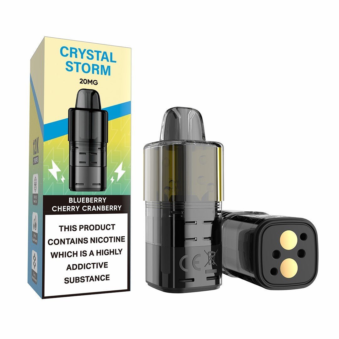 bulk wholesale Crystal Storm Bar 12k Prefilled Refill Pods Pack of 5 - Blueberry Cherry Cranberry