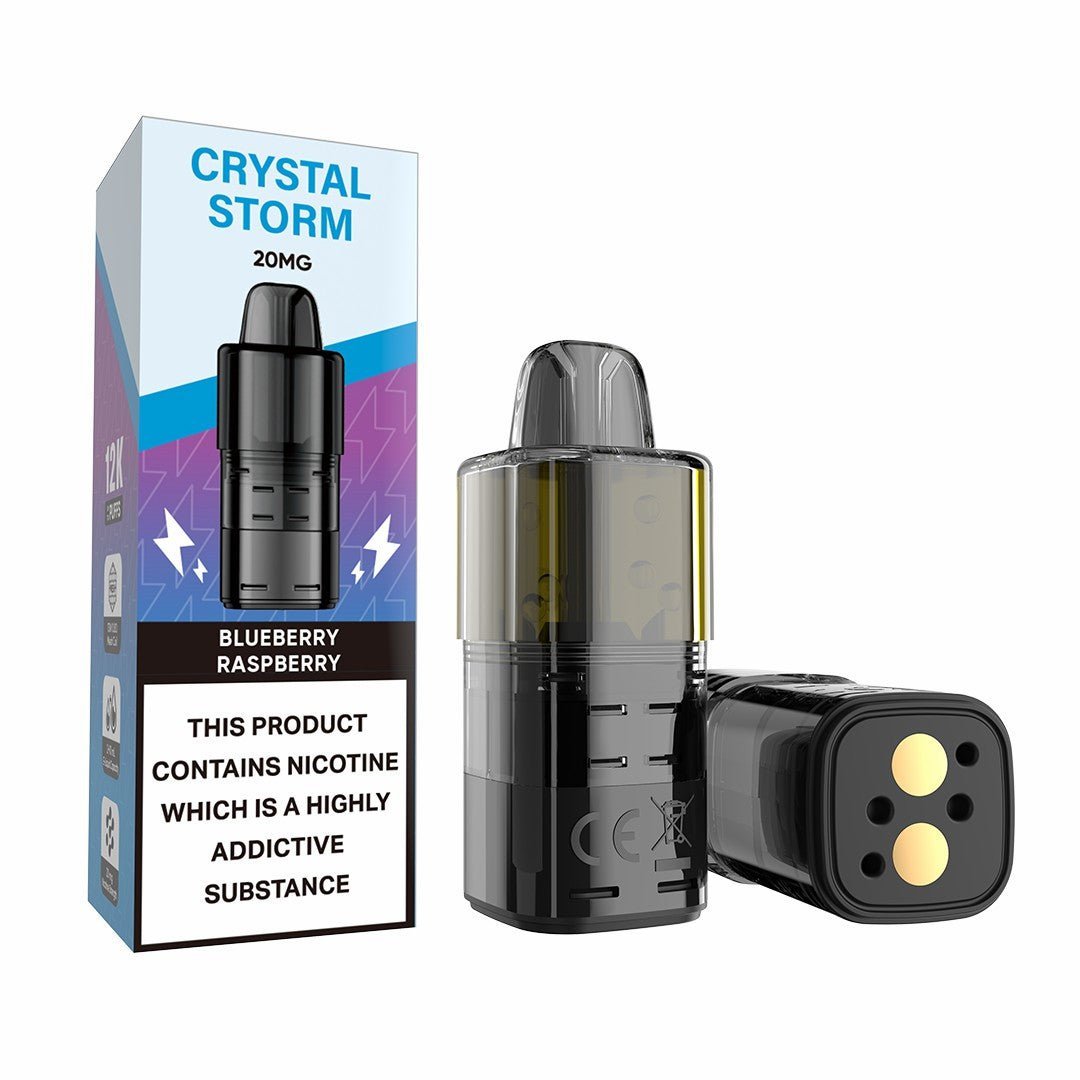 bulk wholesale Crystal Storm Bar 12k Prefilled Refill Pods Pack of 5 - Blueberry Raspberry