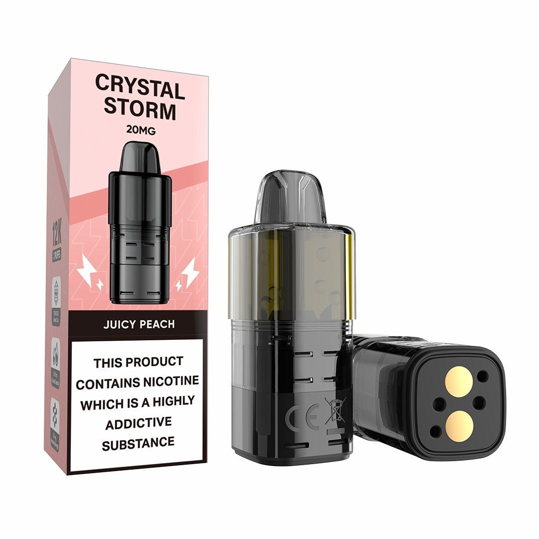 bulk wholesale Crystal Storm Bar 12k Prefilled Refill Pods Pack of 5 - Juicy Peach