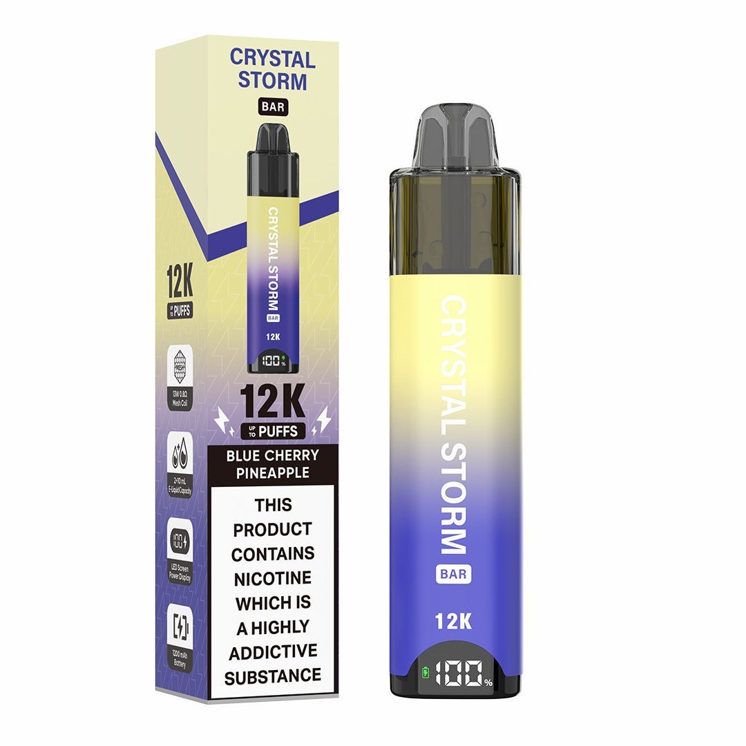 bulk wholesale Crystal Storm Bar 12k Vape Kit Box of 5 - Blue Cherry Pineapple