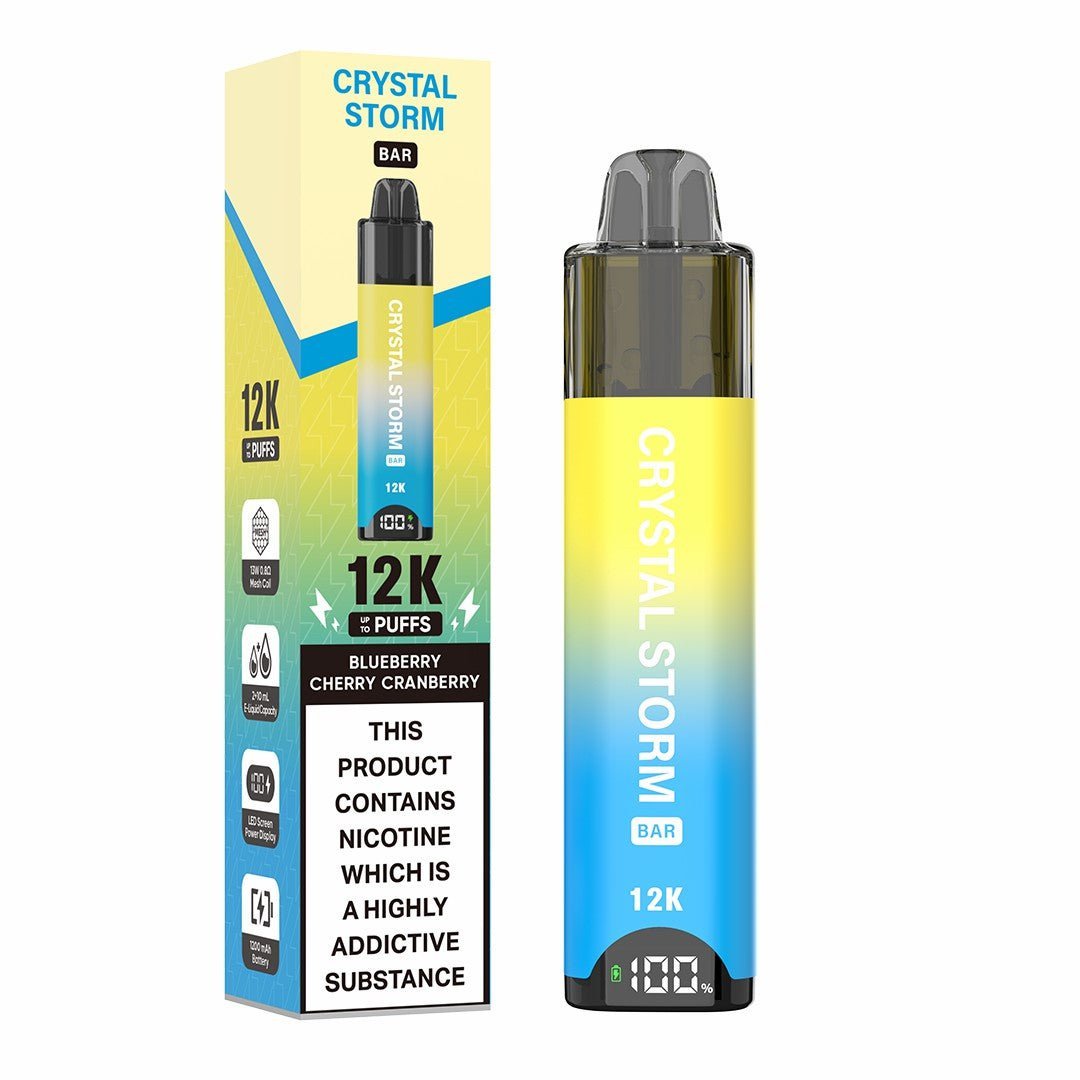 bulk wholesale Crystal Storm Bar 12k Vape Kit Box of 5 - Blueberry Cherry Cranberry
