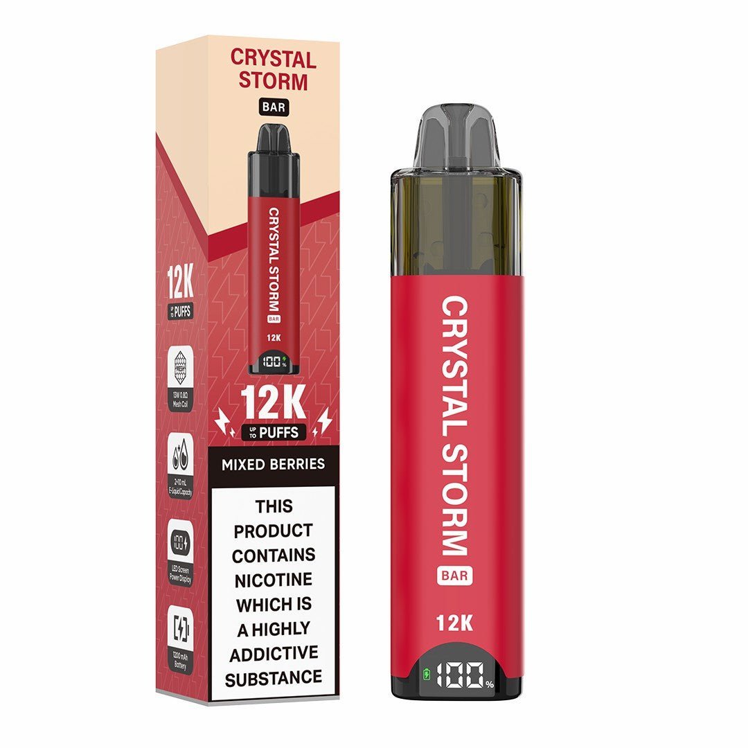 bulk wholesale Crystal Storm Bar 12k Vape Kit Box of 5 - Mix Berry