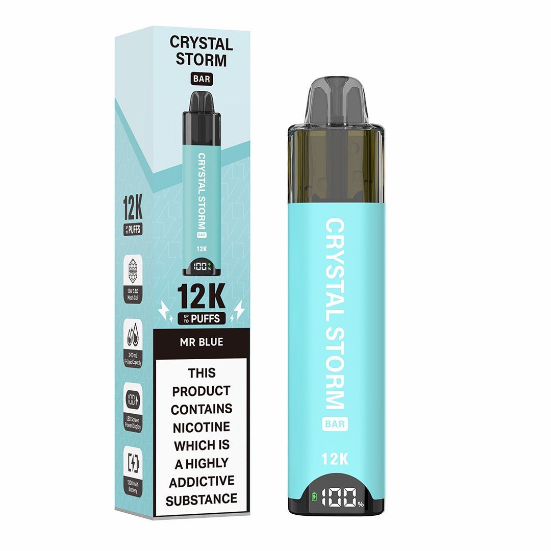 bulk wholesale Crystal Storm Bar 12k Vape Kit Box of 5 - Mr Blue