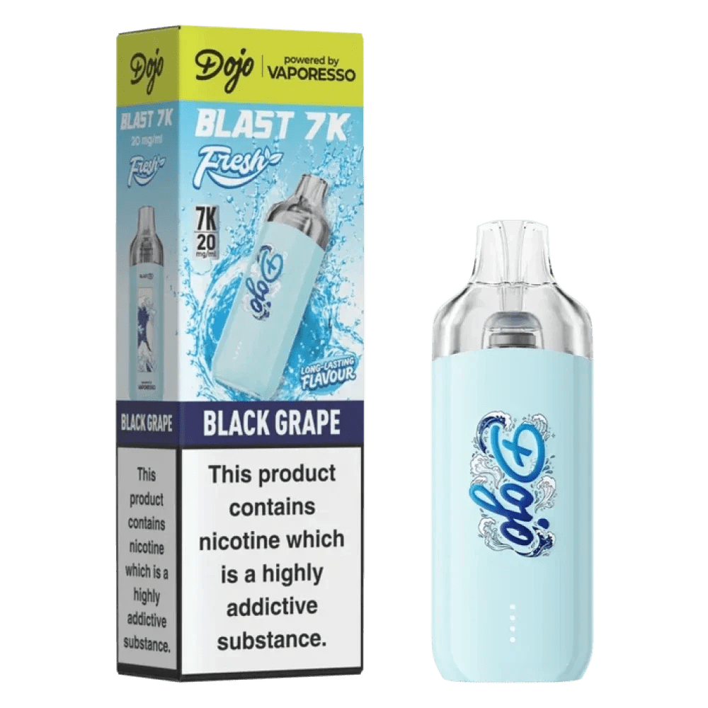bulk wholesale Dojo Blast 7K Prefilled Pod Kit Box of 5 - Black Grape