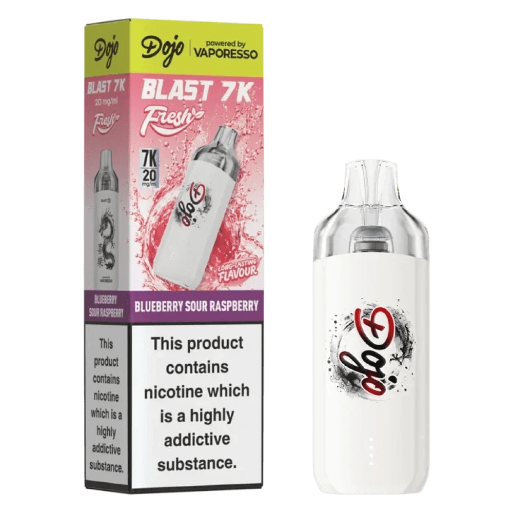 bulk wholesale Dojo Blast 7K Prefilled Pod Kit Box of 5 - Blueberry Sour Raspberry