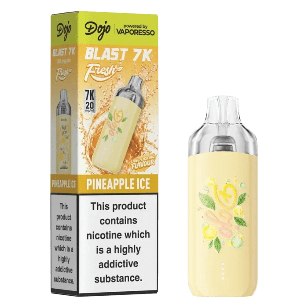 bulk wholesale Dojo Blast 7K Prefilled Pod Kit Box of 5 - Pineapple Ice