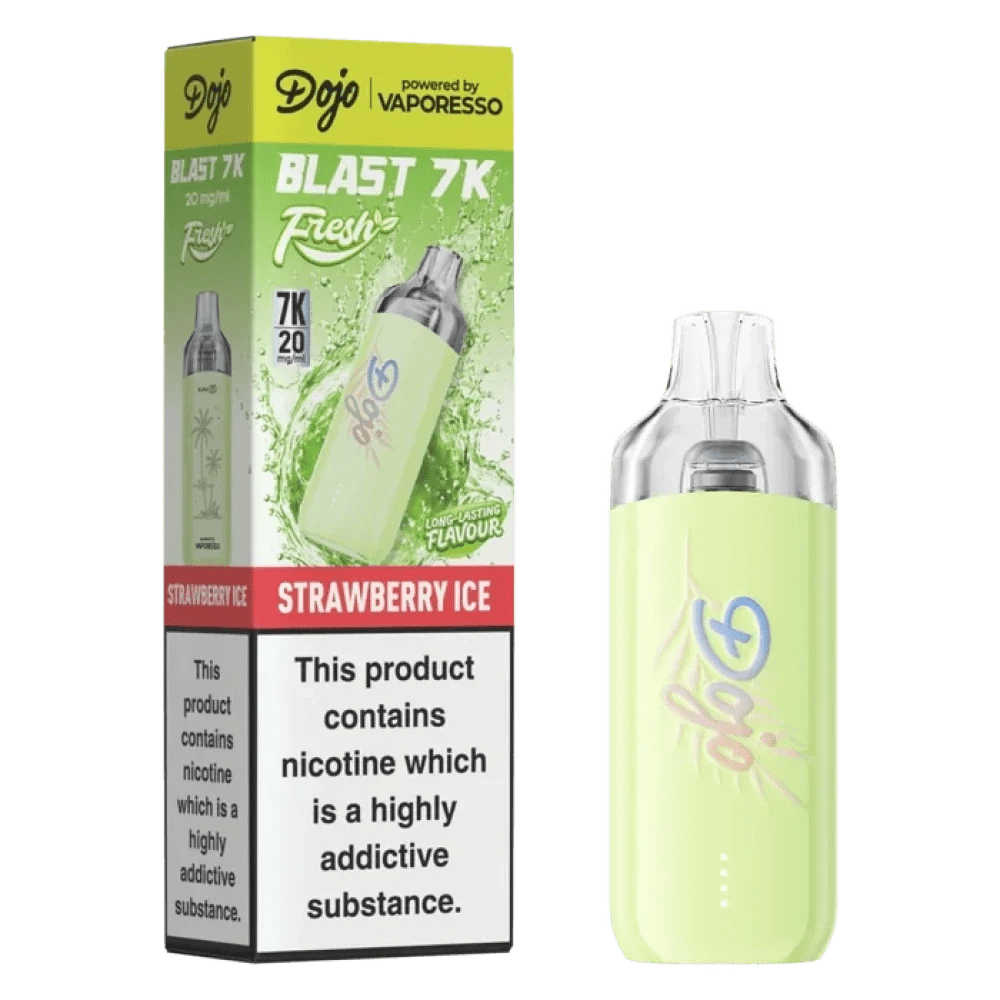 bulk wholesale Dojo Blast 7K Prefilled Pod Kit Box of 5 - Strawberry Ice