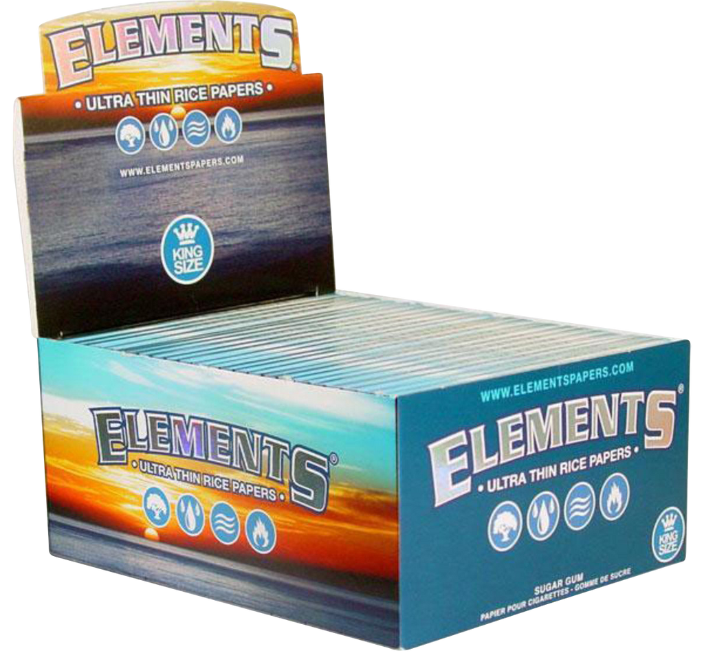bulk wholesale Element's Acacia Gum King Size Slim Ultra Thin Papers Pack of 50 - 