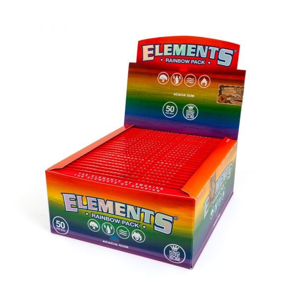 bulk wholesale Elements Rainbow (King Size Slim) Rolling Papers Pack of 32 - 