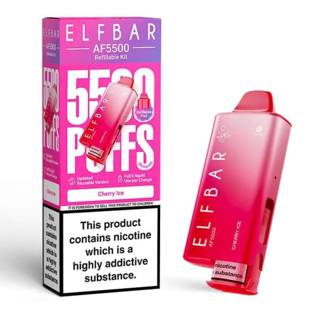 bulk wholesale Elf Bar AF5500 Prefilled Vape Kit Box of 5 - Cherry Ice
