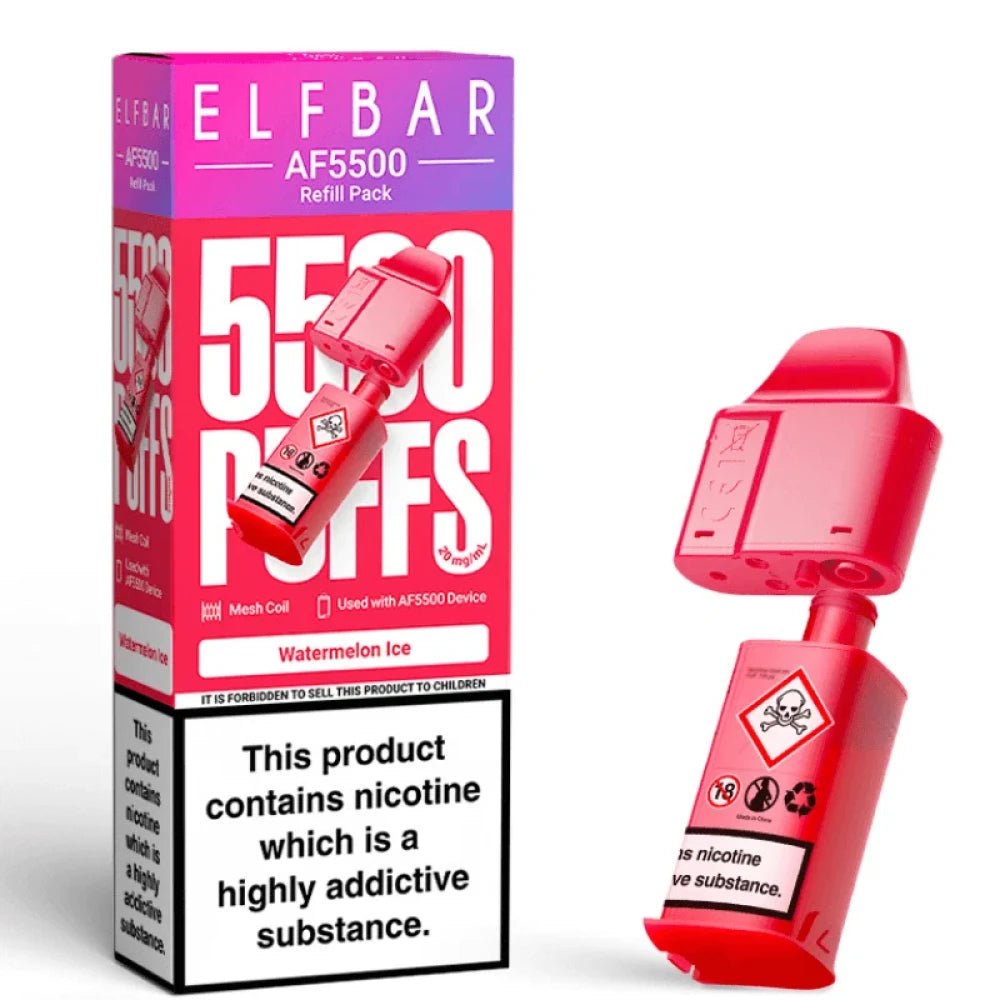 bulk wholesale Elf Bar AF5500 Refill Pods Box of 5 - Watermelon Ice