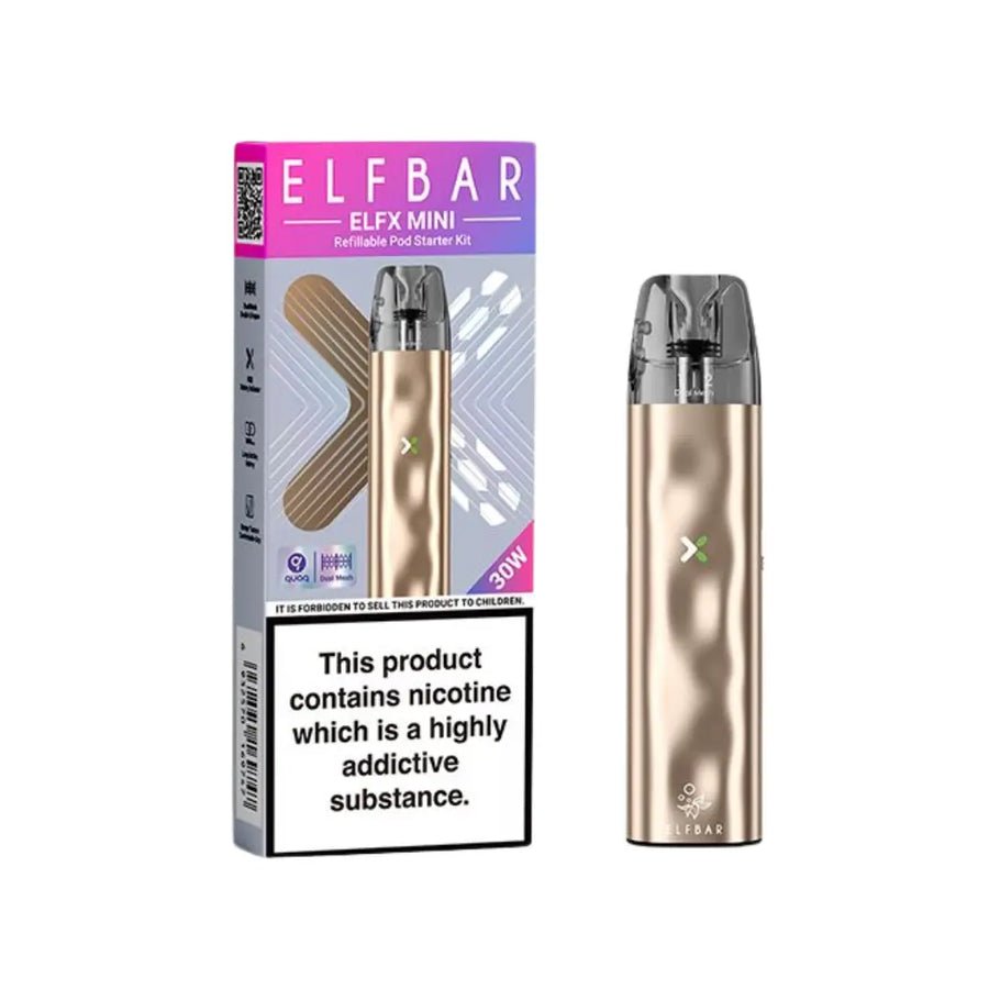 bulk wholesale Elf Bar ELFX Mini Pod Vape Kit - Gold