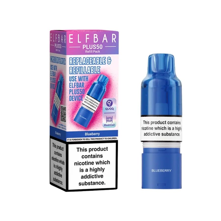 bulk wholesale Elf Bar Plus 50 Refill Pods - Blueberry