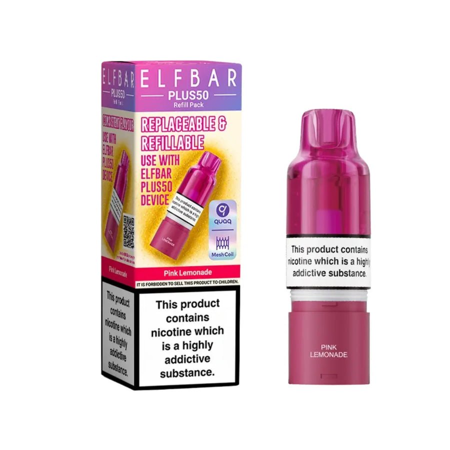 bulk wholesale Elf Bar Plus 50 Refill Pods - Pink Lemonade