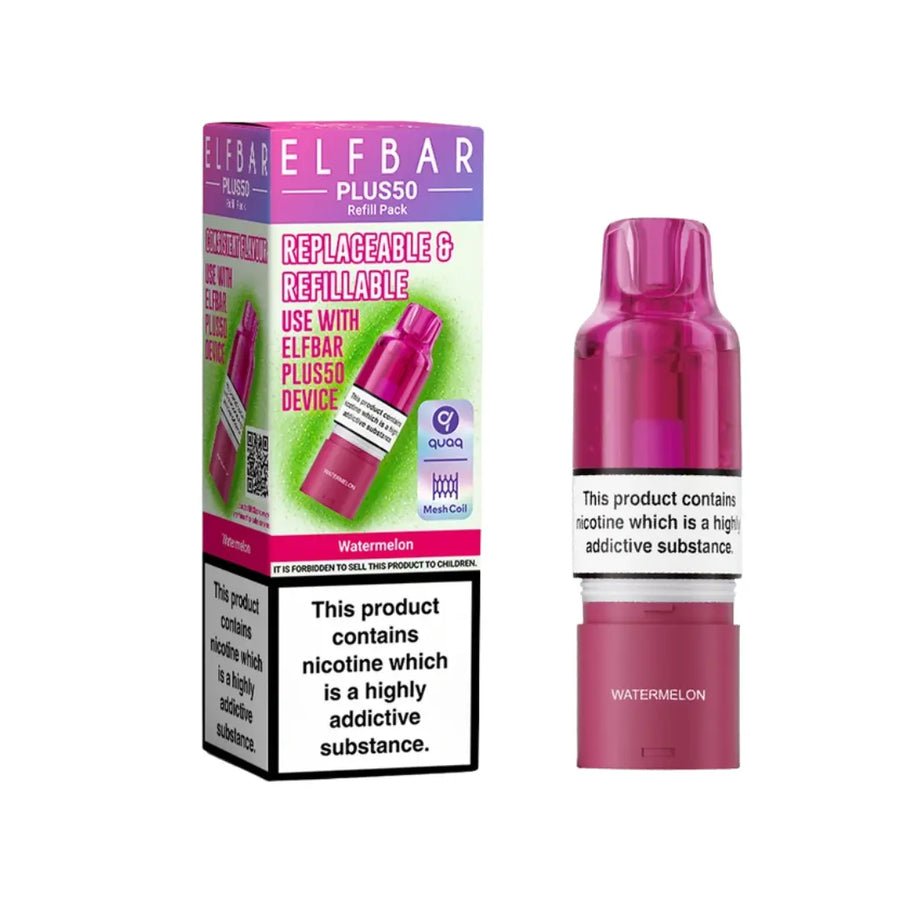 bulk wholesale Elf Bar Plus 50 Refill Pods - Watermelon
