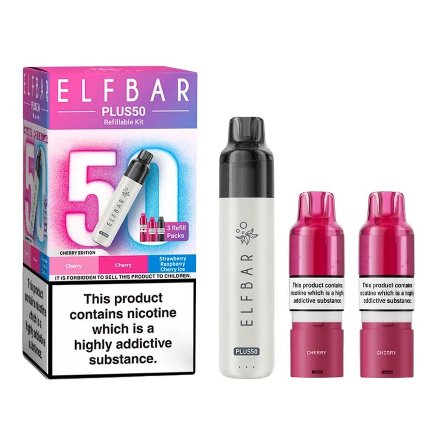 bulk wholesale Elf Bar Plus 50 Vape Kit - Cherry Edition
