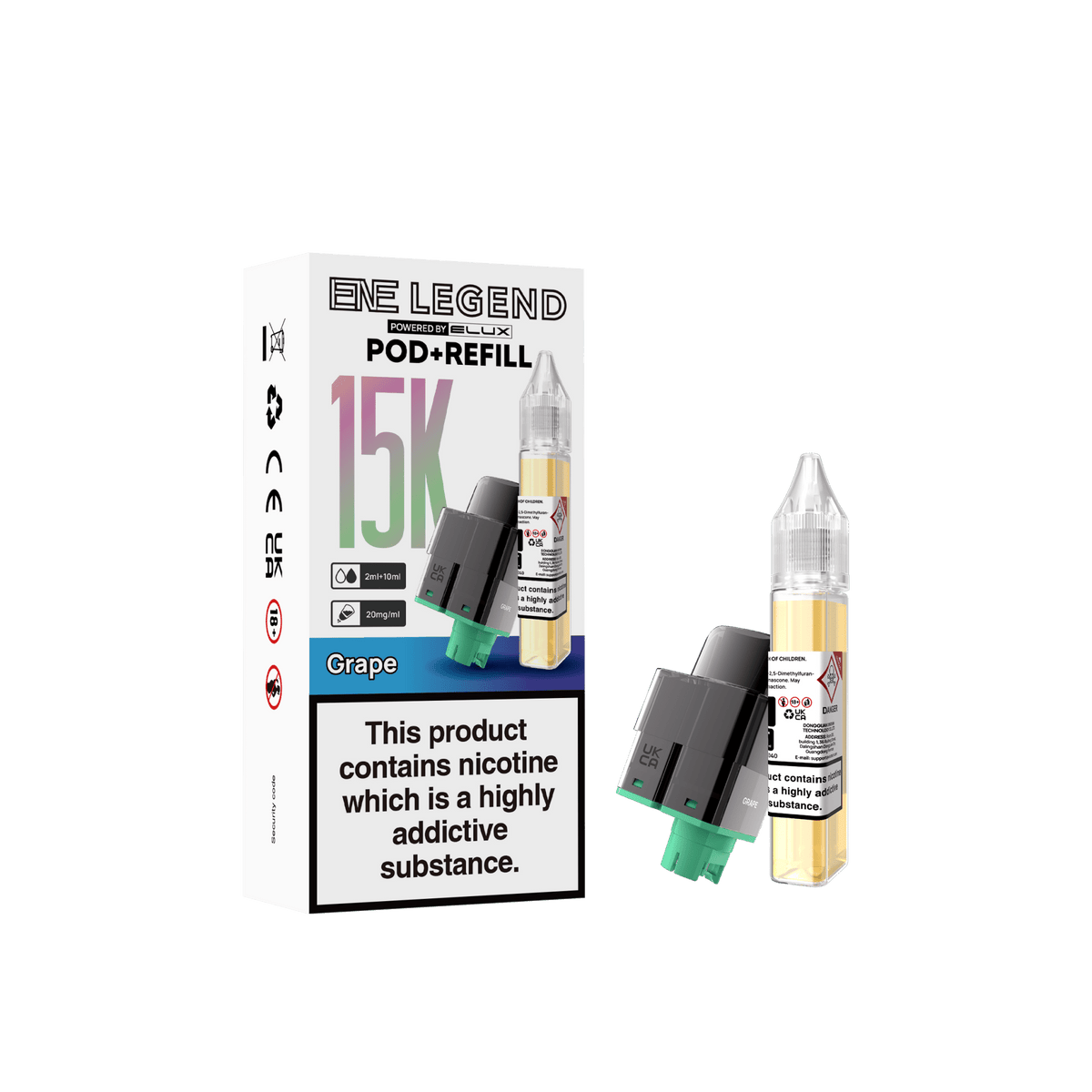 bulk wholesale Elux ENE Legend 15k Replacement Pods - Grape