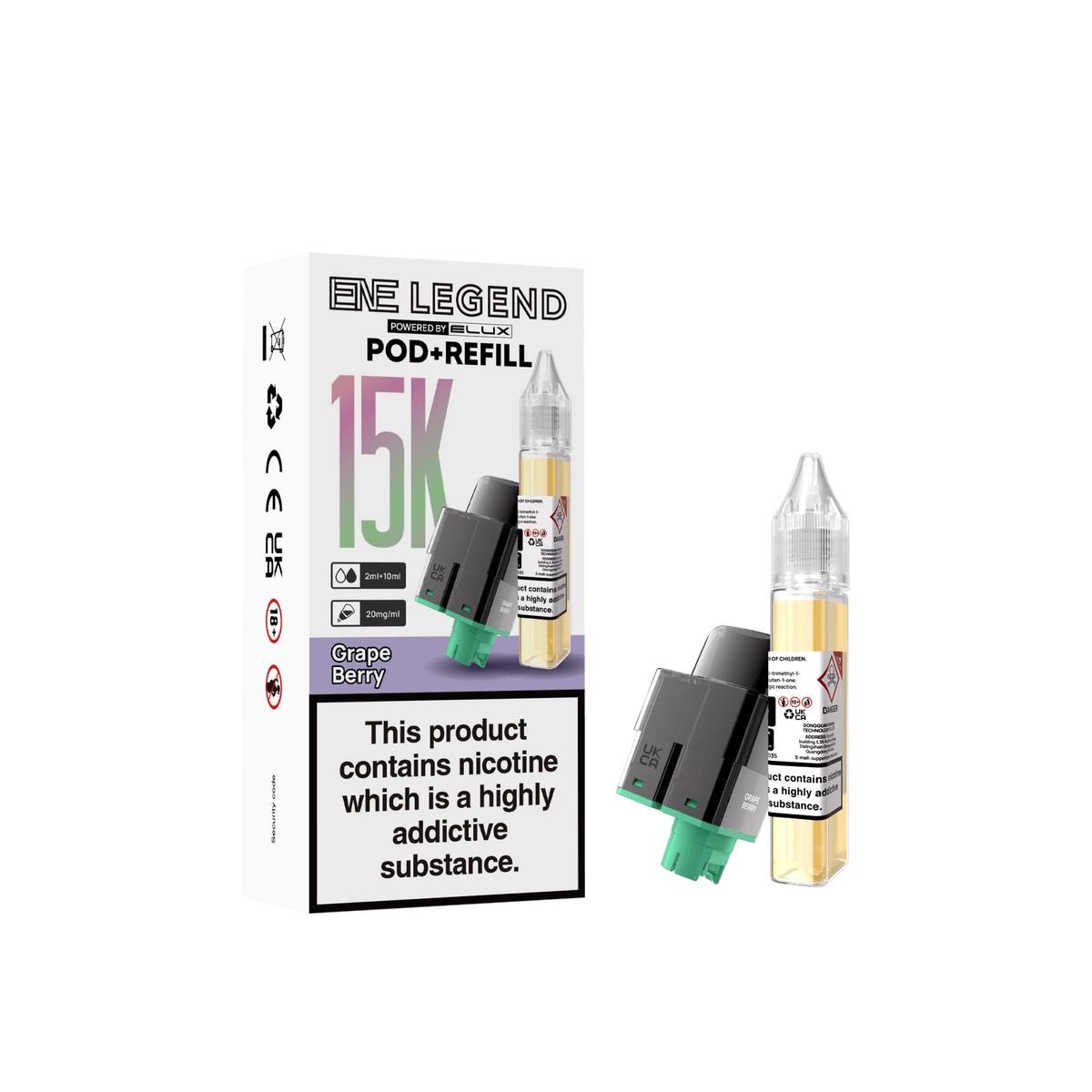 bulk wholesale Elux ENE Legend 15k Replacement Pods - Grape Berry
