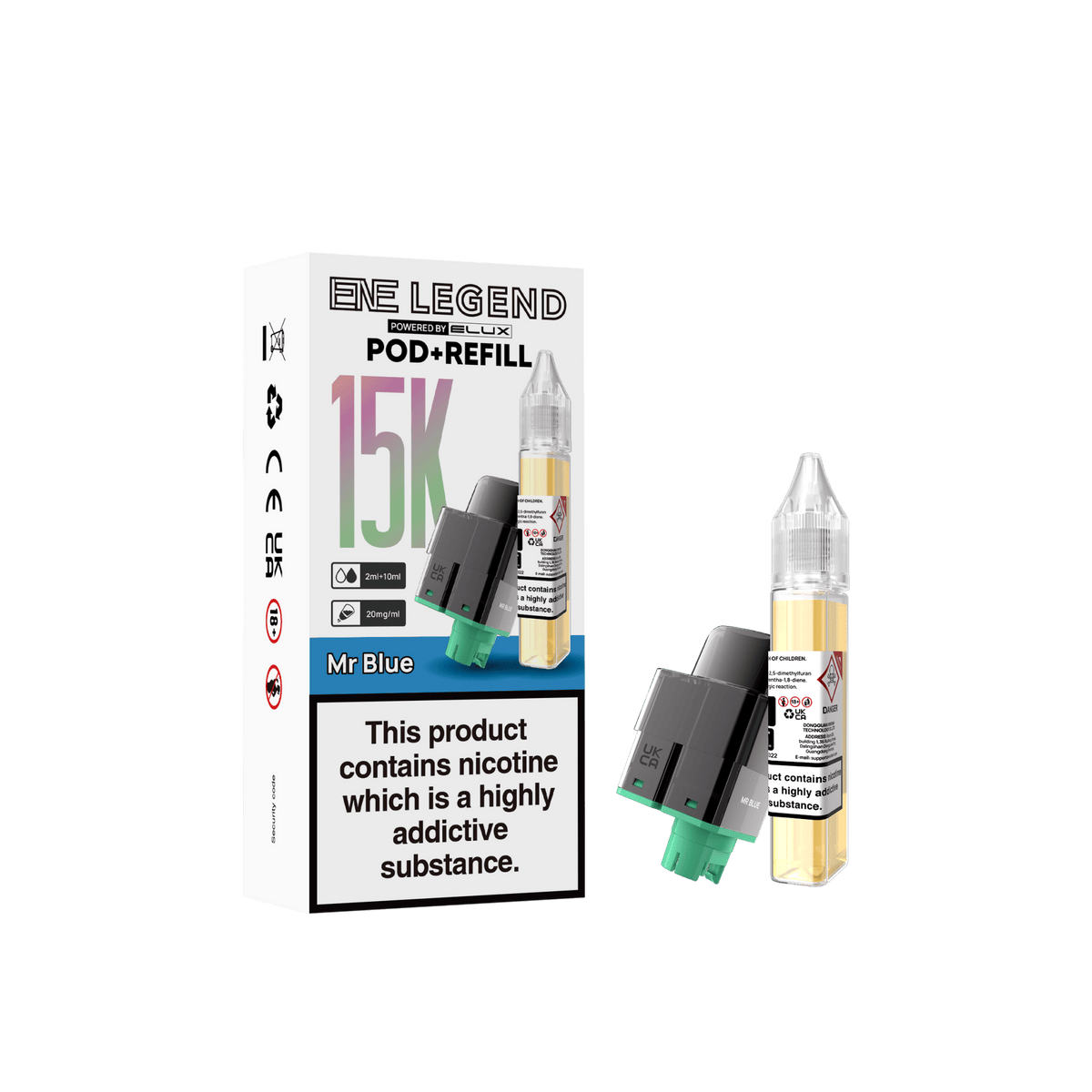 bulk wholesale Elux ENE Legend 15k Replacement Pods - Mr Blue