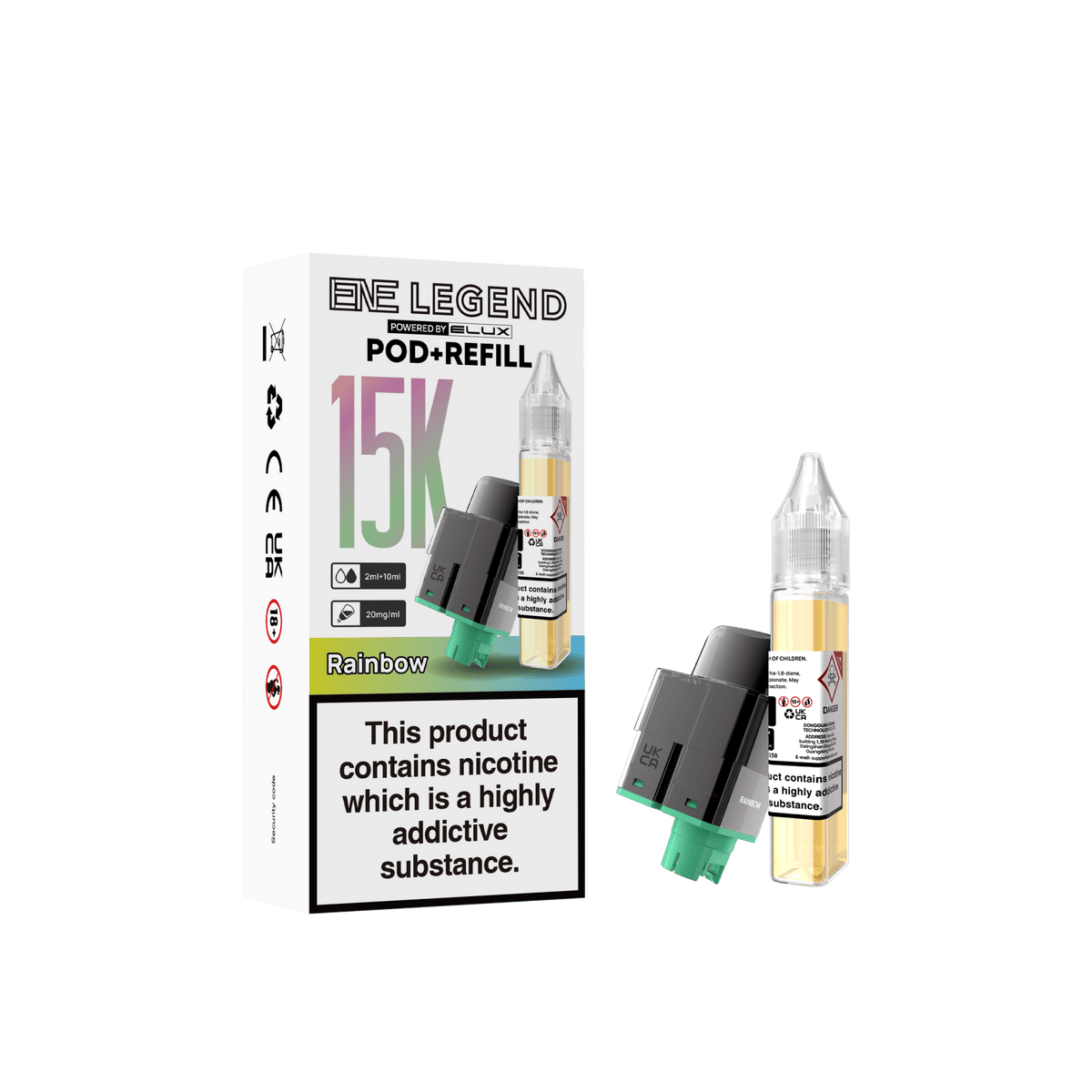 bulk wholesale Elux ENE Legend 15k Replacement Pods - Rainbow