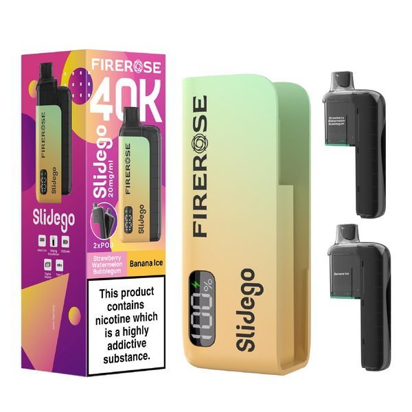 bulk wholesale Elux FireRose Slidego 40K Prefilled Pod Kit - Strawberry Watermelon Bubble Gum / Banana Ice