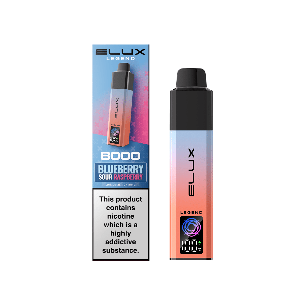 bulk wholesale Elux Legend 8000 Pod Vape Kit Box of 5 - Blue Sour Raspberry
